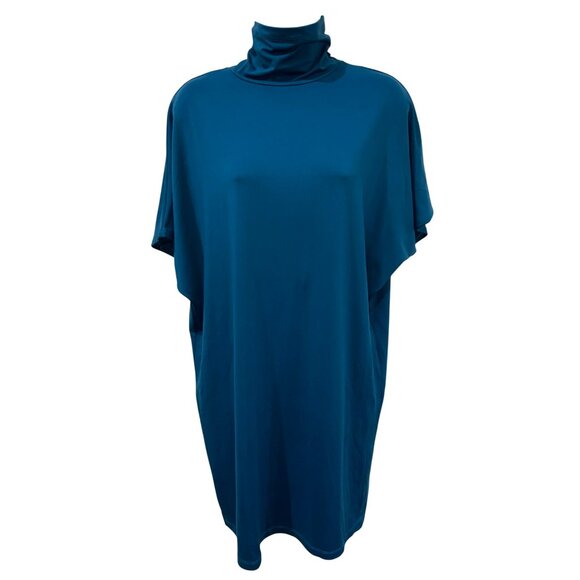 NWT Susana Monaco Teal Drop Shoulder Turtleneck Dress S Retail $83 - Picture 5 of 6